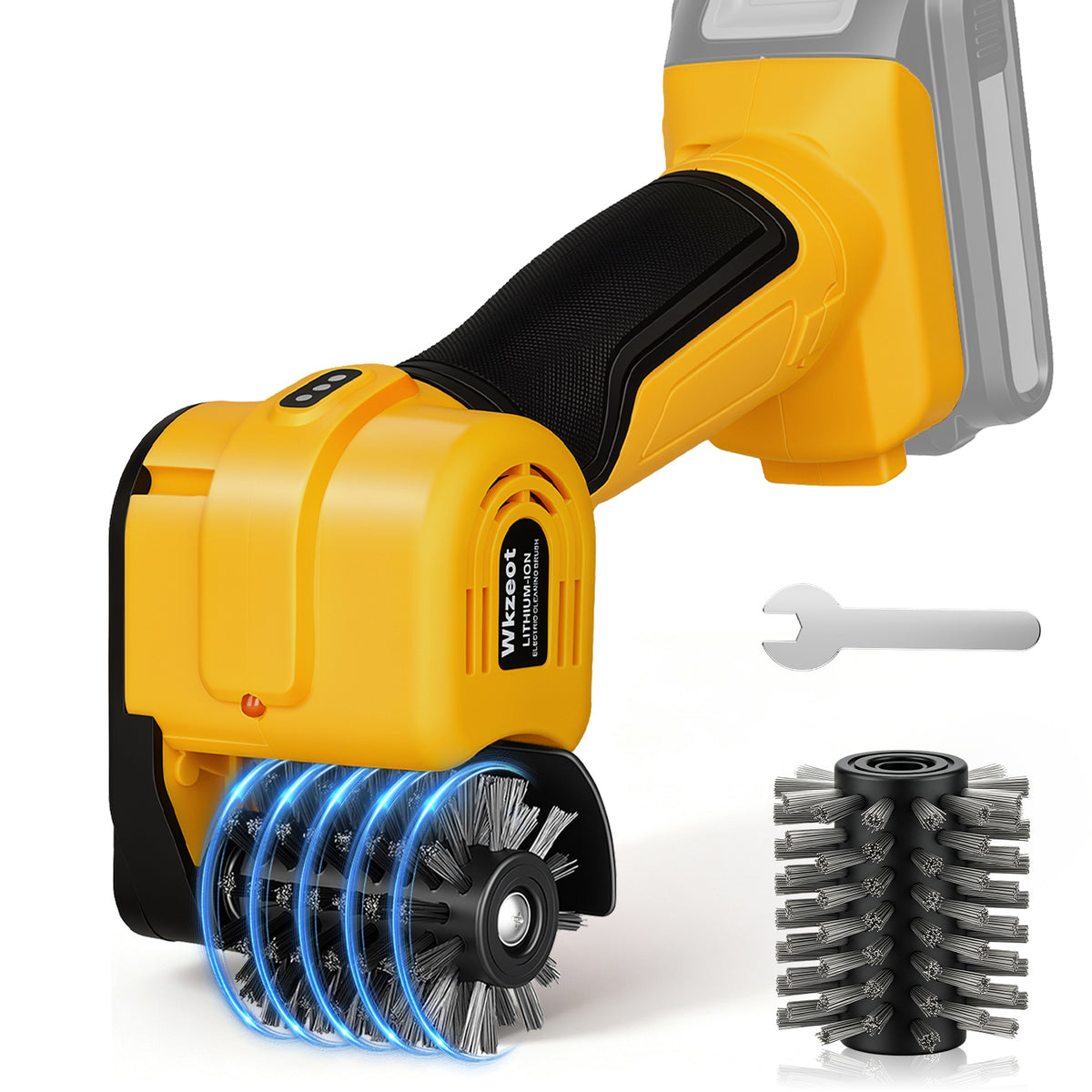 Cordless Electric Grill Brush Compatible With Dewalt 20V Battery(Tool Only), 4800RPM BBQ Grill Cleaner Built-in LED Light, Grill Cleaning for Outdoor Grill/Charcoal/Iron Grates Griddle/Barbecue Grates